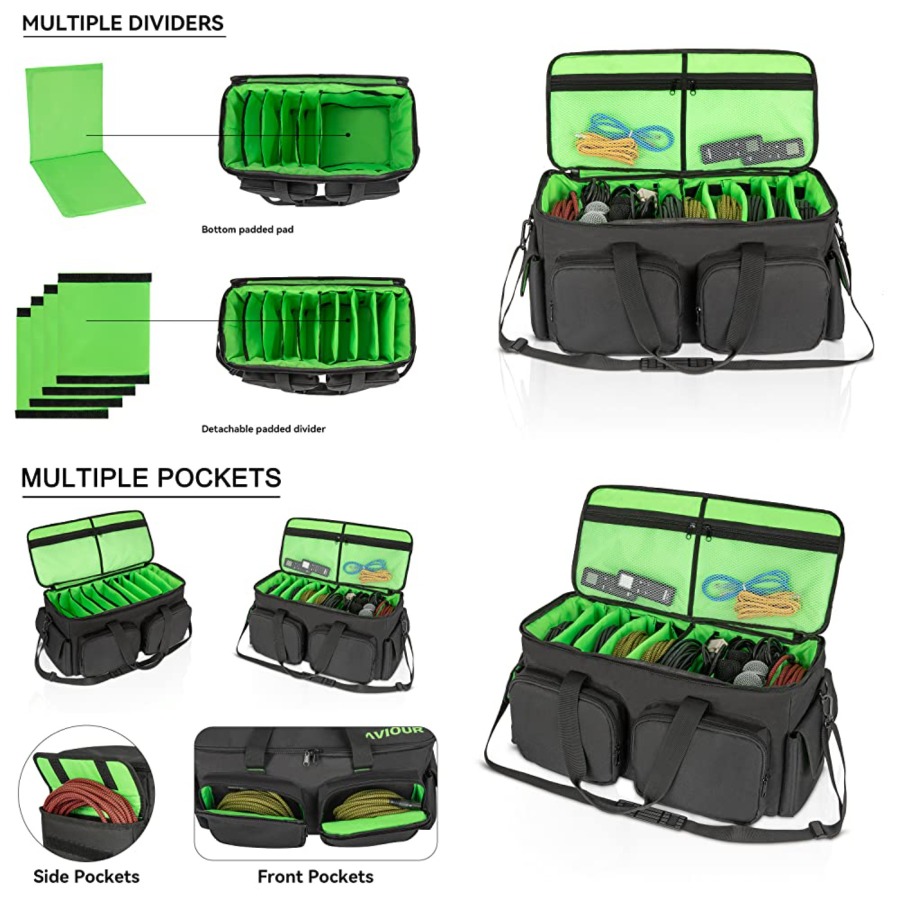 Audio Music Store - SAVIOUR DJ Cable File Bag, Detachable