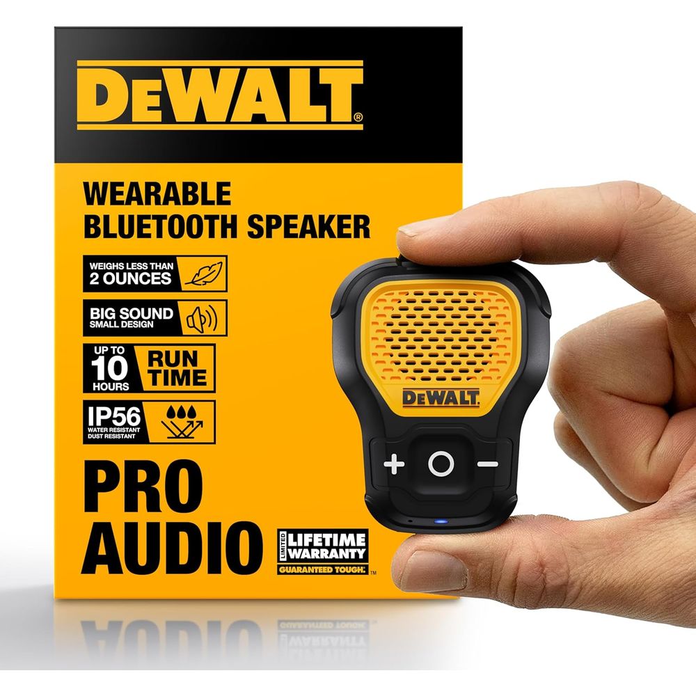 Audio Music Online - Water-Resistant Portable Bluetooth Speaker with Clip-On