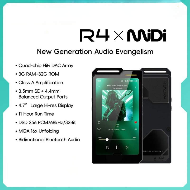 Audio Music Mp3 - R4 MiDi Version ES9018Q2M*4 Android 12