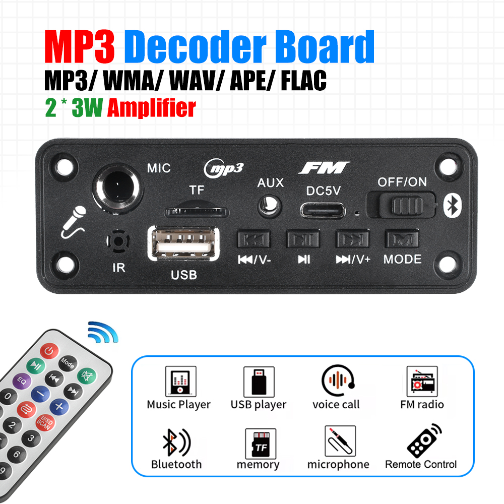Audio Music Mp3 - MP3 Bluetooth Amplifier Decoder Board 2