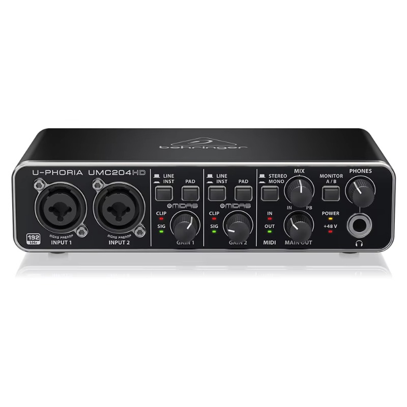 Behringer UMC204HD 2-in/4-out  - Audio Music Interface บทวิจารณ์และราคา