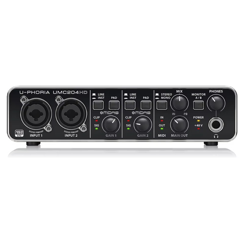 Behringer UMC204HD 2-in/4-out  - Audio Music Interface บทวิจารณ์และราคา