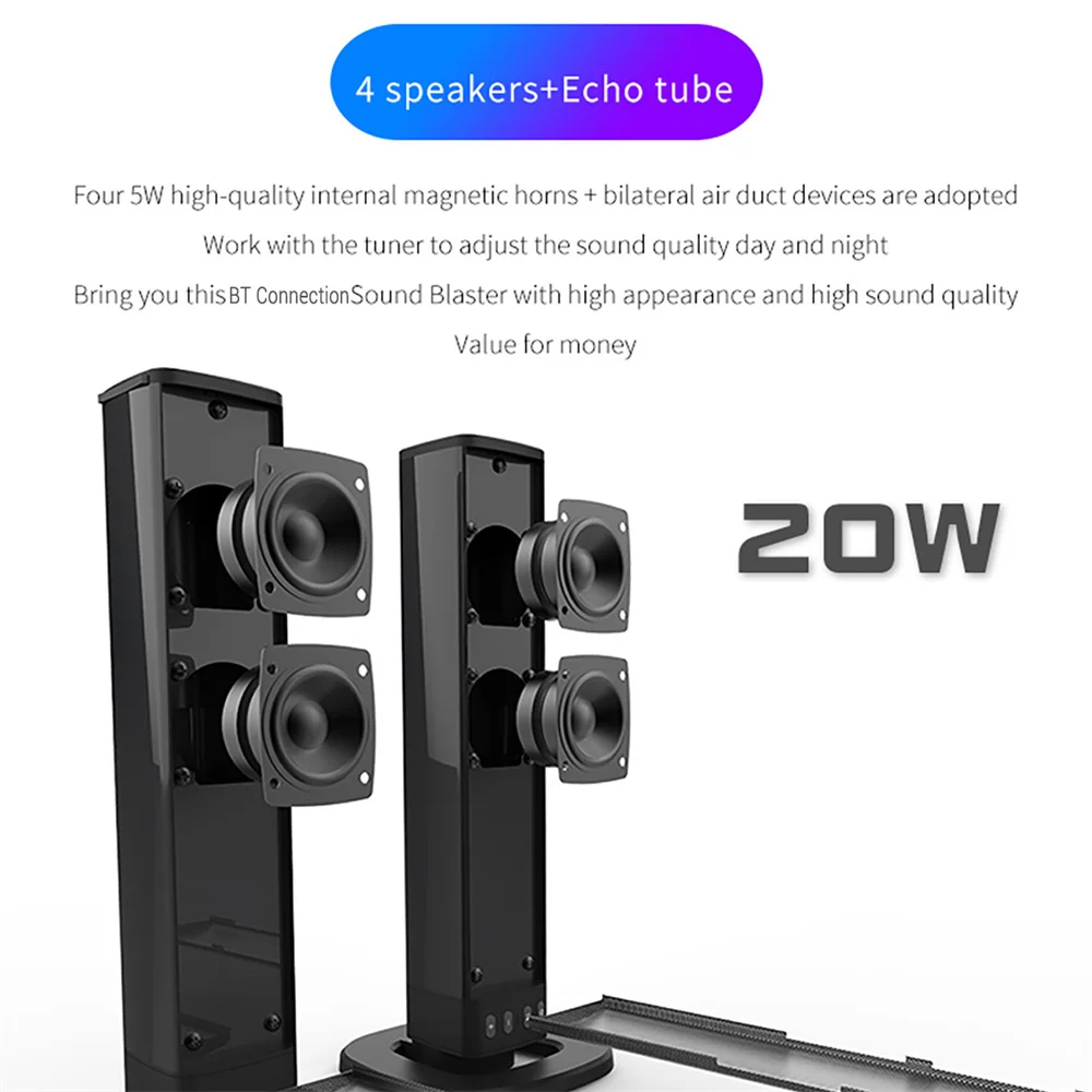 Wireless Bluetooth TV Sound Ba - Audio Music Center บทวิจารณ์และราคา