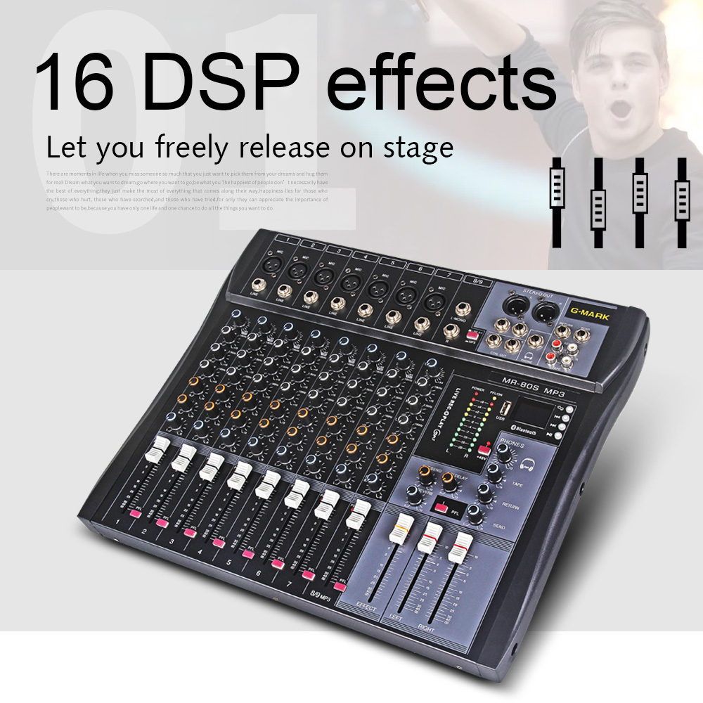 G-MARK MR80S Audio Mixer Inter - Audio Mark Music บทวิจารณ์และราคา