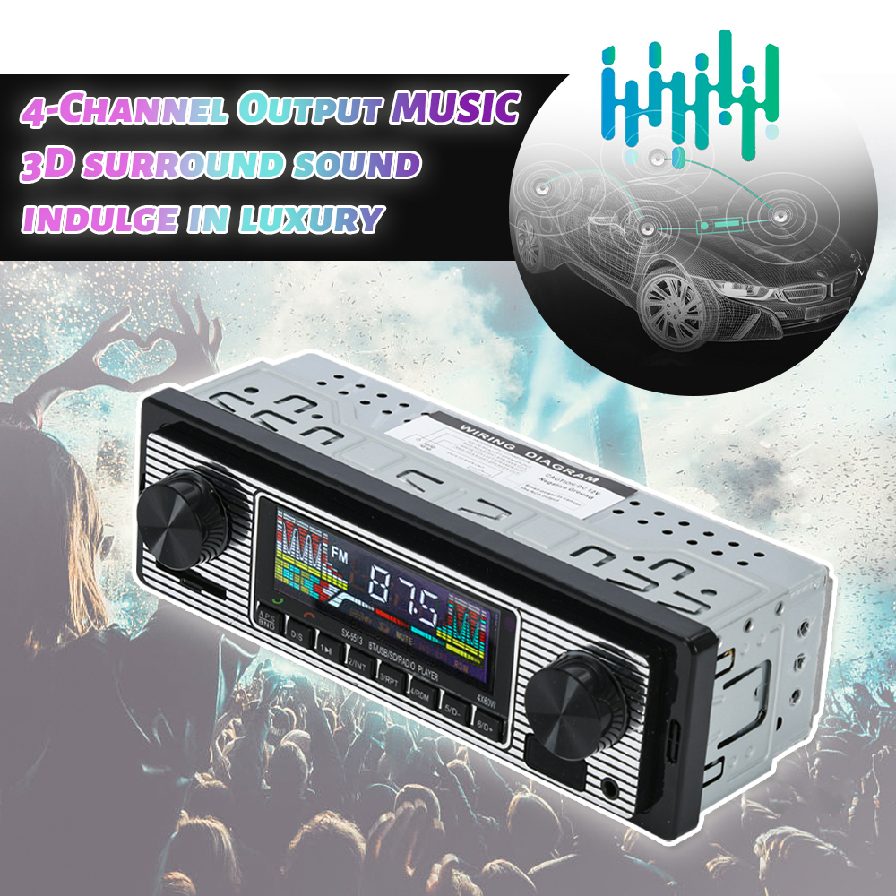 Vintage Car Radio Vehicle Inte - Audio Music Mp3 บทวิจารณ์และราคา