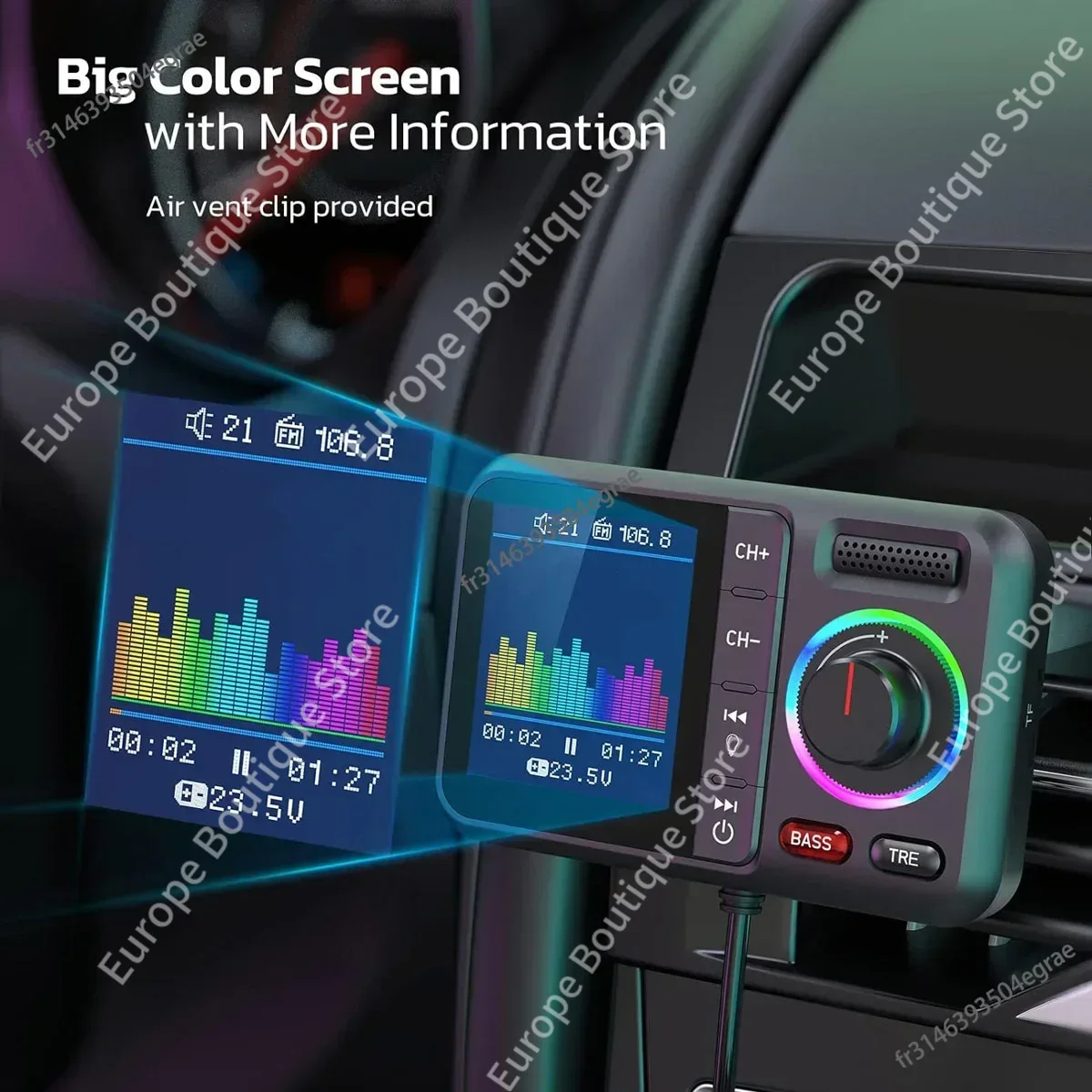 2026 NEW Car Wireless FM Trans - Audio Music Mp3 บทวิจารณ์และราคา