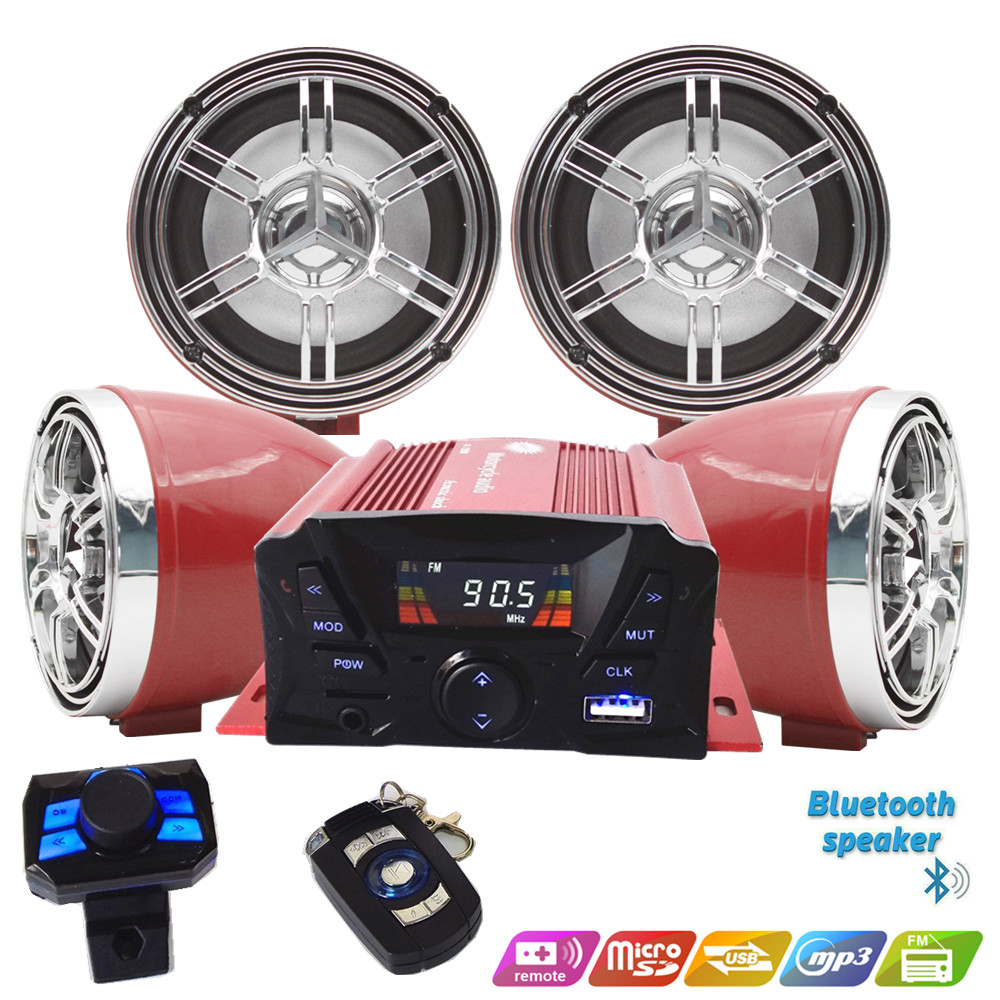 12V 4 Channel UTV ATV Golf Car - Audio Music Mp3 บทวิจารณ์และราคา