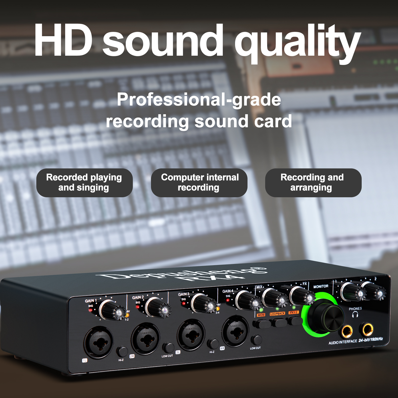 Newest 4 Channel Audio Sound C - Audio Music Interface บทวิจารณ์และราคา