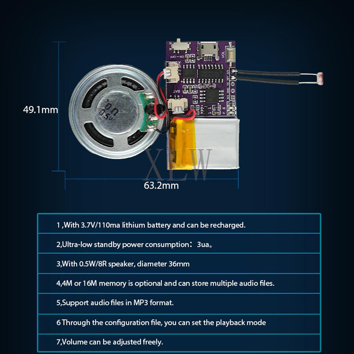MP3 Music Sound Module, 4MB/16 - Audio Music App บทวิจารณ์และราคา