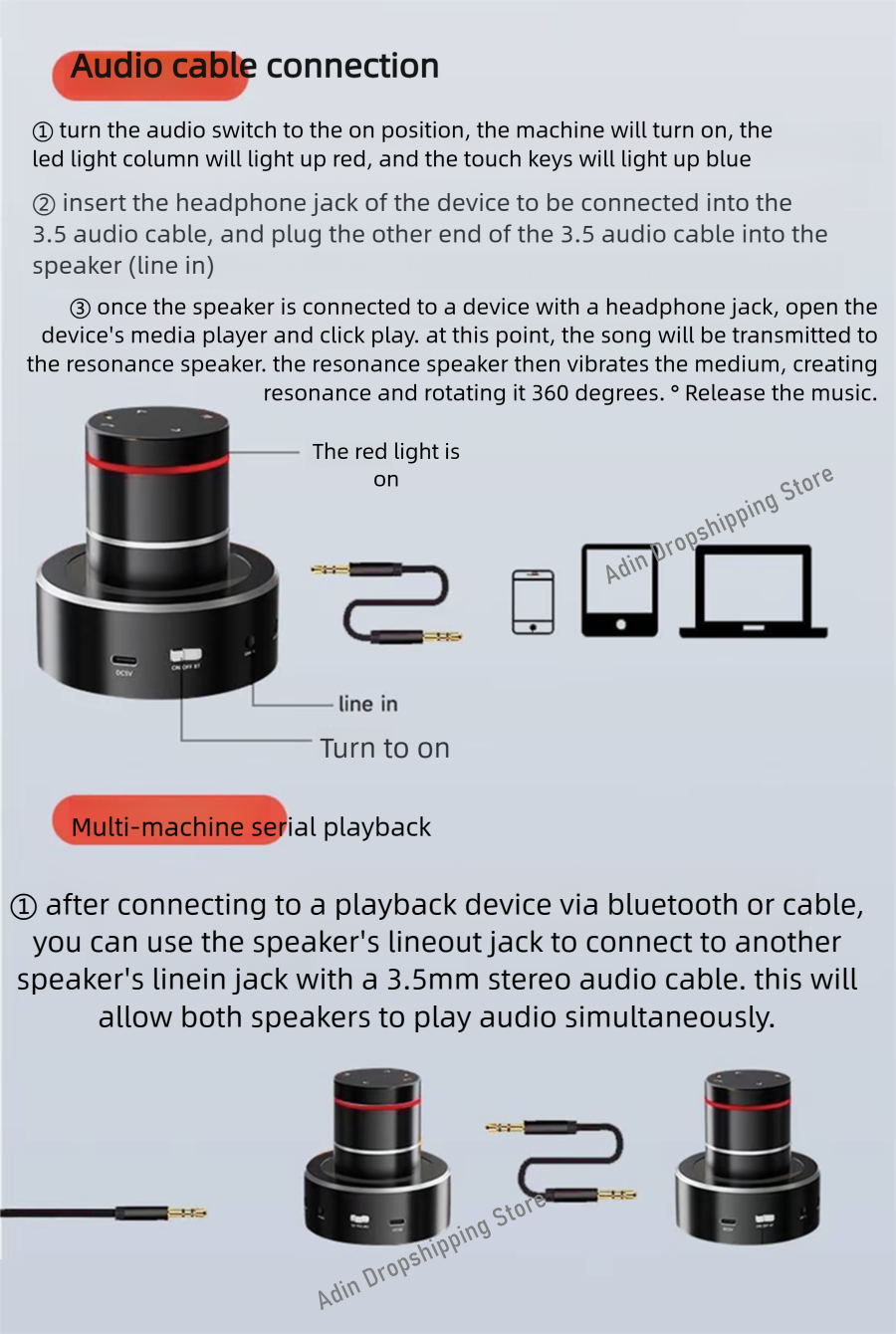 Adin 26w Vibration Bluetooth S - Audio Music Center บทวิจารณ์และราคา