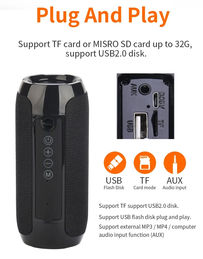 Portable Bluetooth-compatible  - Audio Music Center บทวิจารณ์และราคา