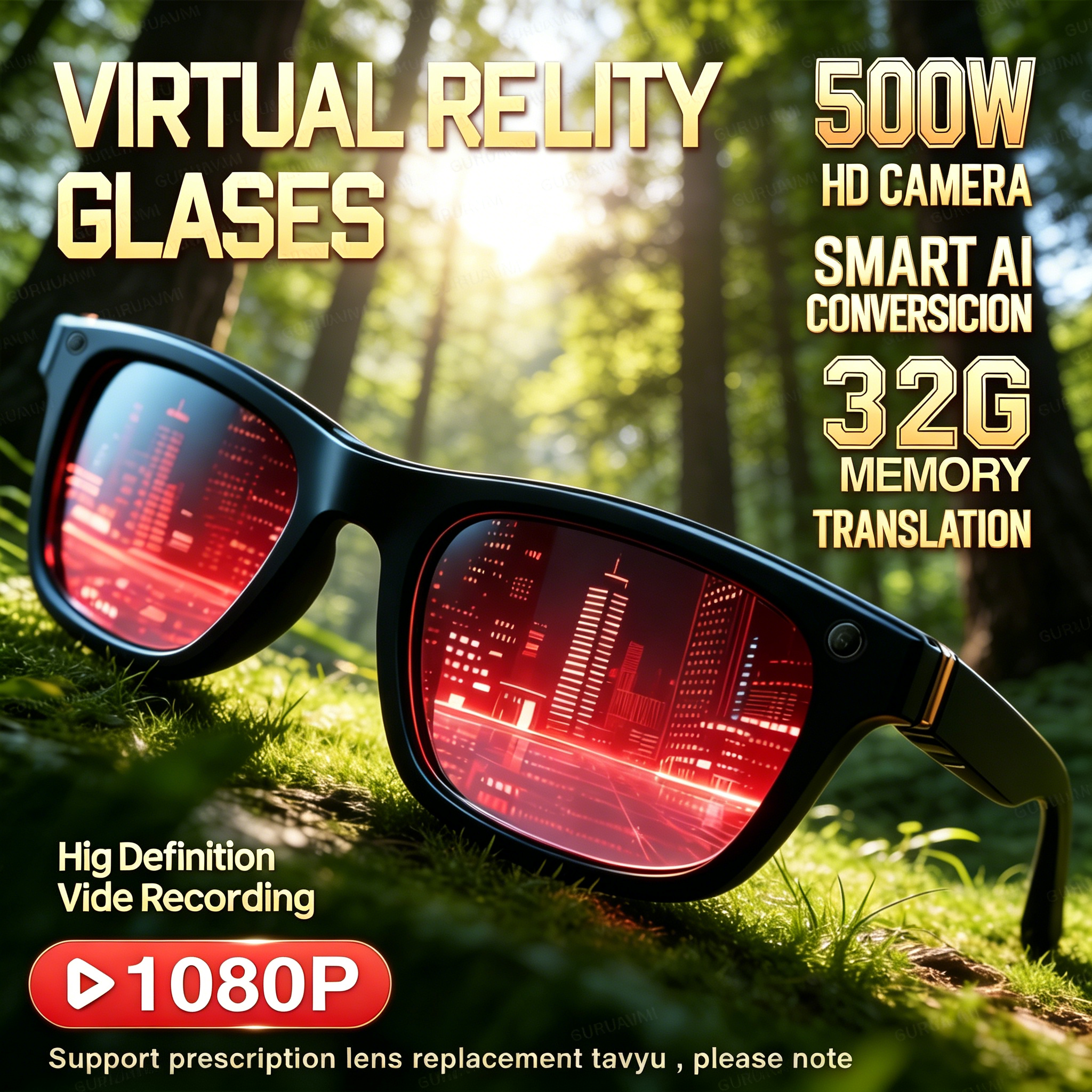 2026 New AI Smart Glasses with - Audio Music App บทวิจารณ์และราคา
