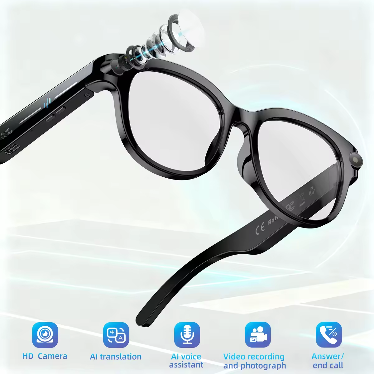 2026 New AI Smart Glasses with - Audio Music App บทวิจารณ์และราคา