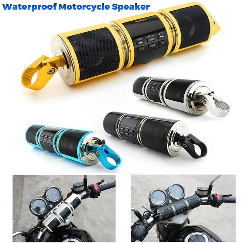 Motorcycle Audio FM Radio AUX  - Audio Music Mp3 บทวิจารณ์และราคา