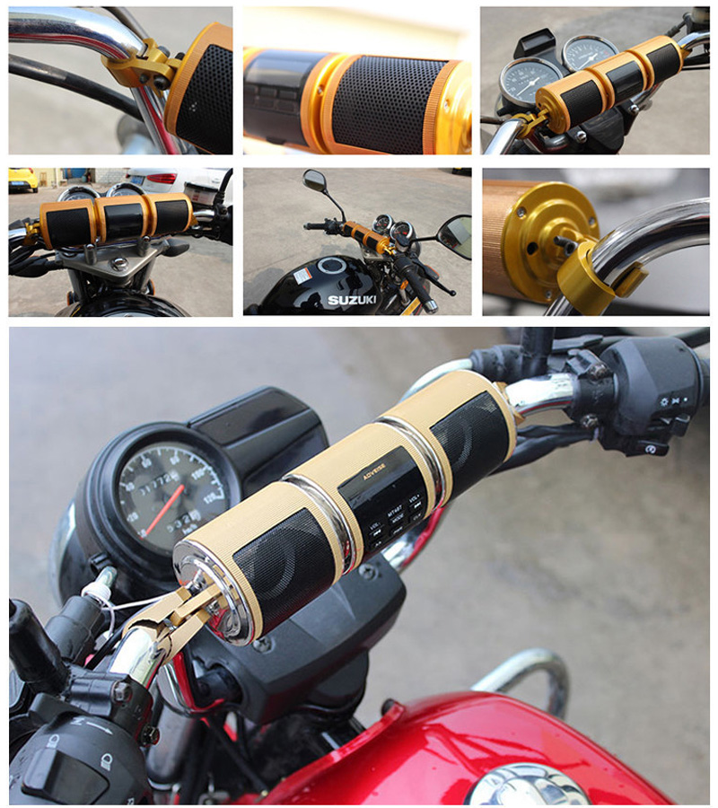 Motorcycle Audio FM Radio AUX  - Audio Music Mp3 บทวิจารณ์และราคา