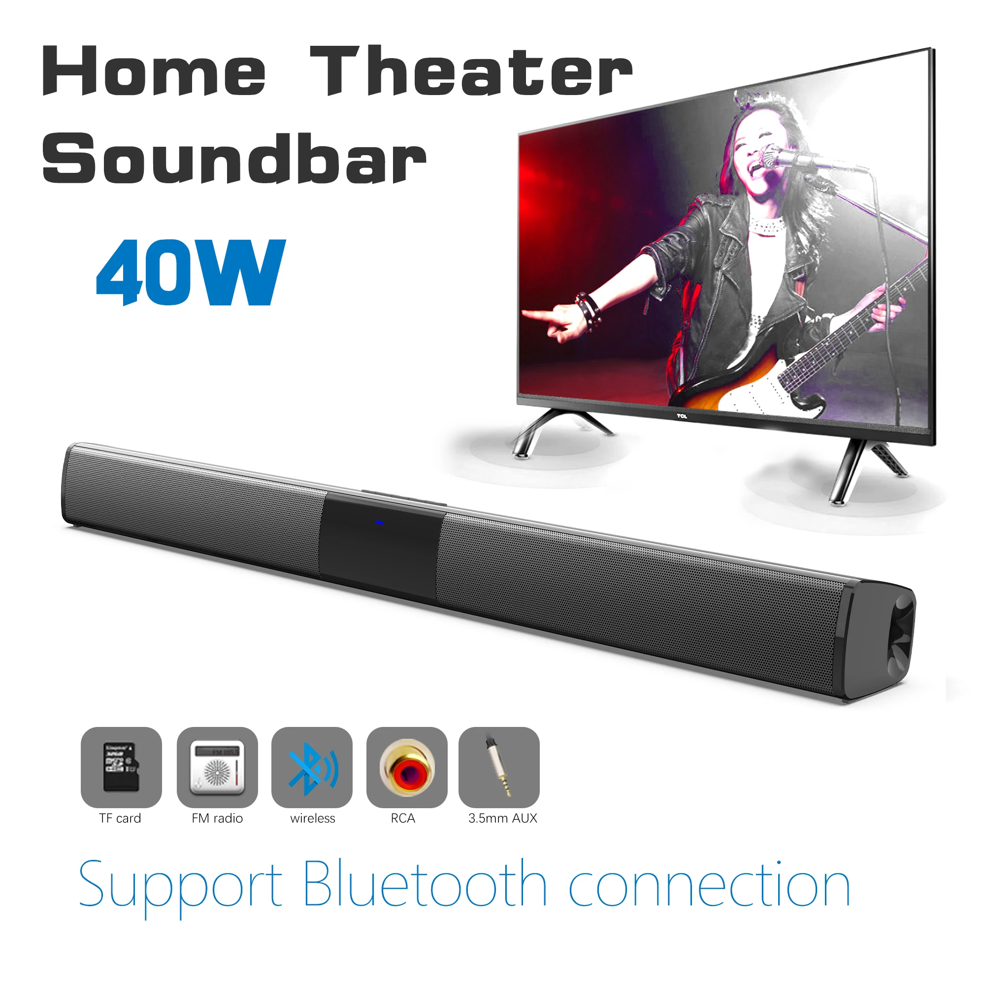 40W High Power Soundbar for TV - Audio Music Center บทวิจารณ์และราคา