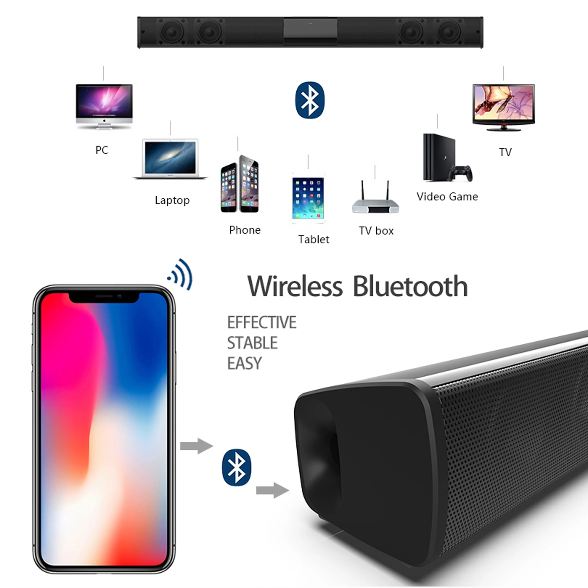 40W High Power Soundbar for TV - Audio Music Center บทวิจารณ์และราคา