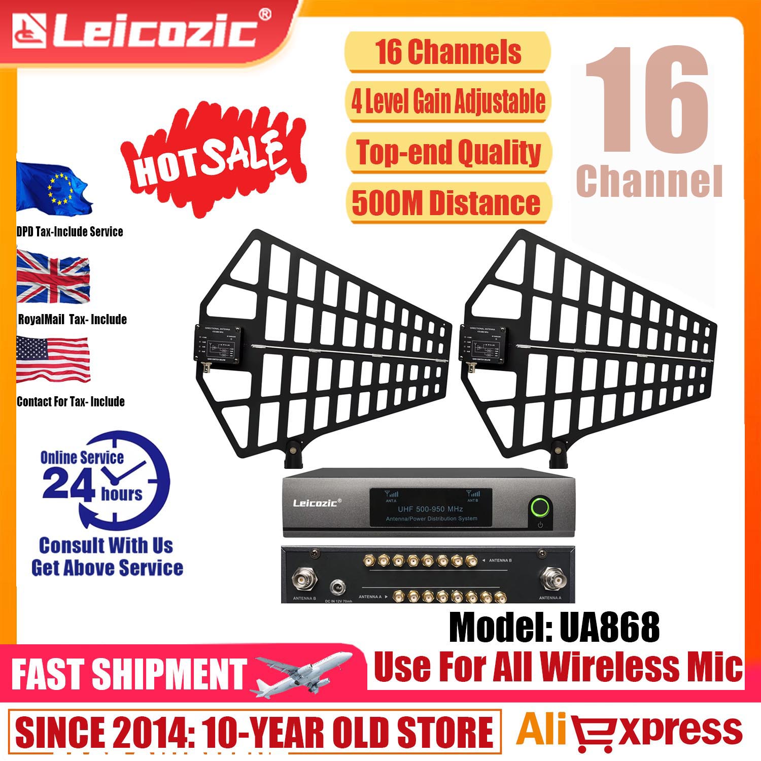 Leicozic 8 Channel Antenna Dis - Audio Music Distribution บทวิจารณ์และราคา