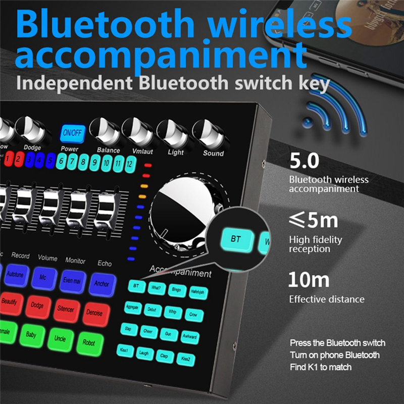 CLCU K1 Live Sound Card Portab - Audio Music Volume บทวิจารณ์และราคา