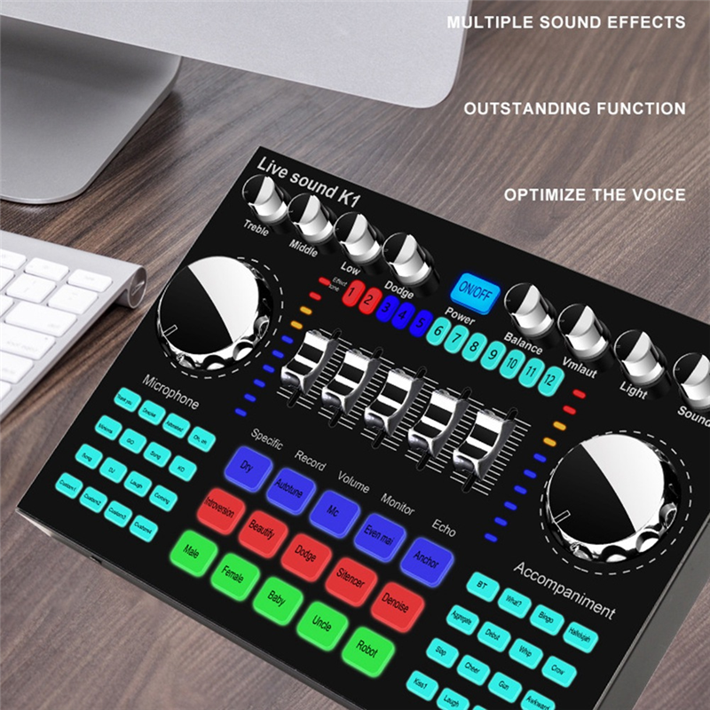 CLCU K1 Live Sound Card Portab - Audio Music Volume บทวิจารณ์และราคา