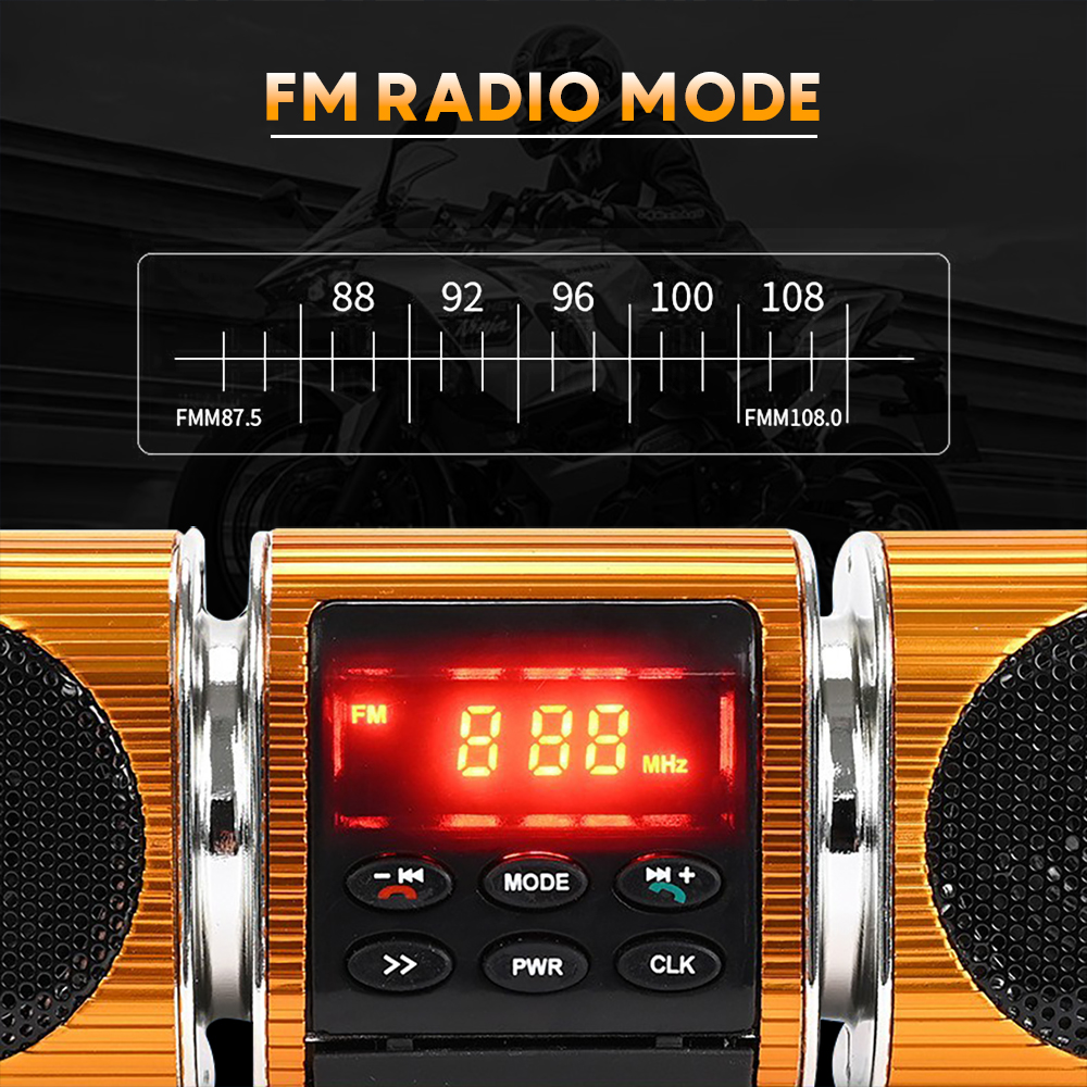 Motorcycle Audio FM Radio, USB - Audio Music Mp3 บทวิจารณ์และราคา