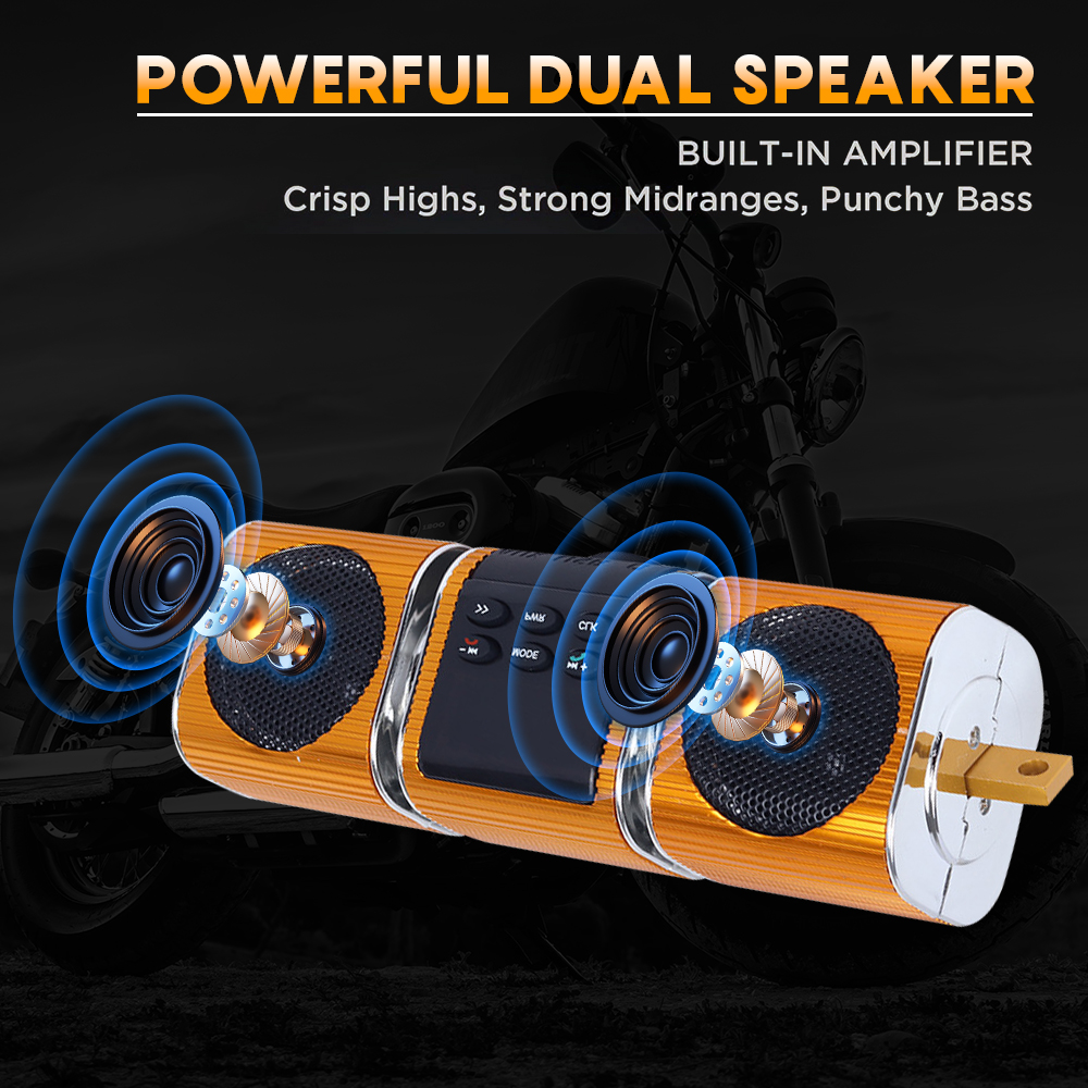 Motorcycle Audio FM Radio, USB - Audio Music Mp3 บทวิจารณ์และราคา
