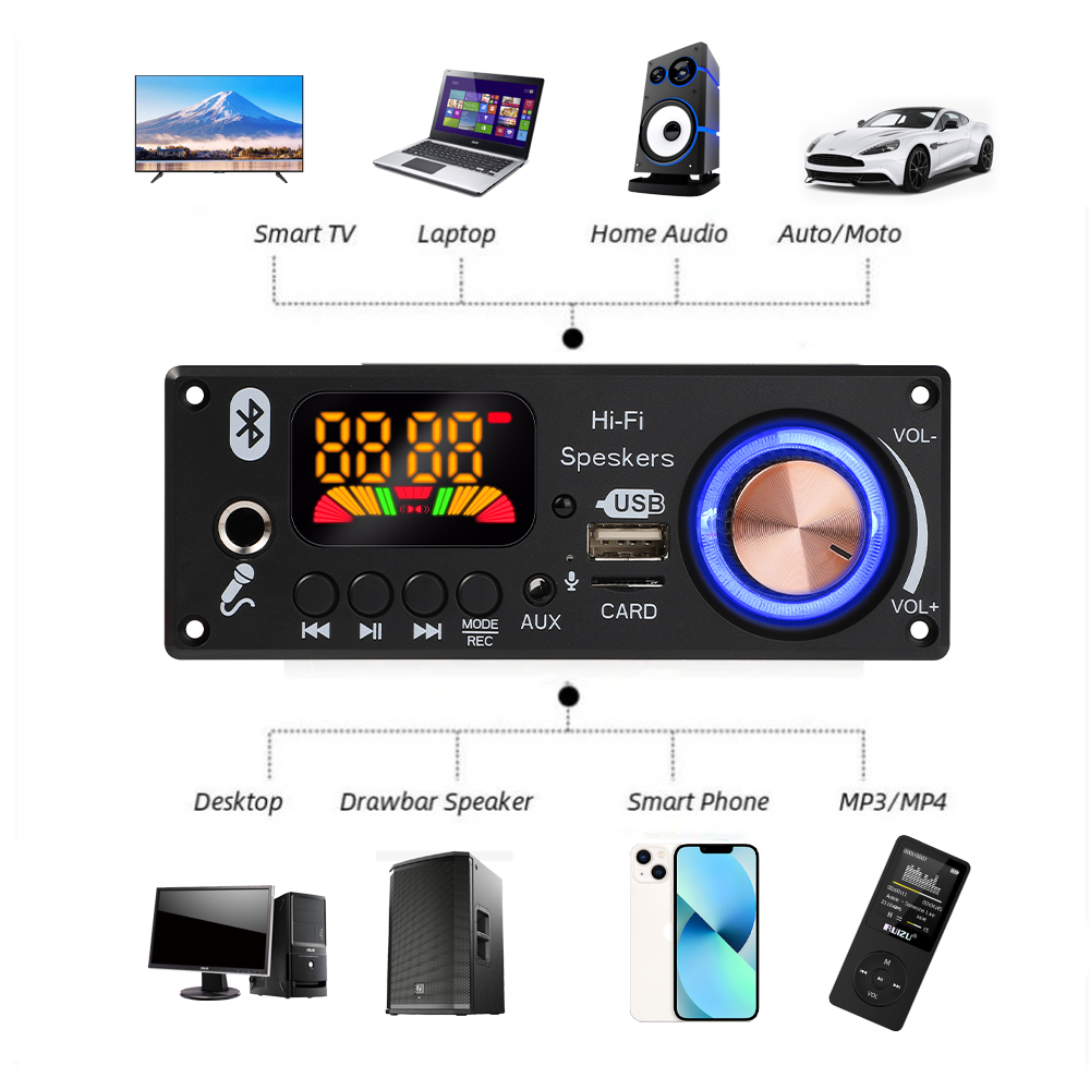 Bluetooth 5.1 DIY 160W Amplifi - Audio Music Volume บทวิจารณ์และราคา