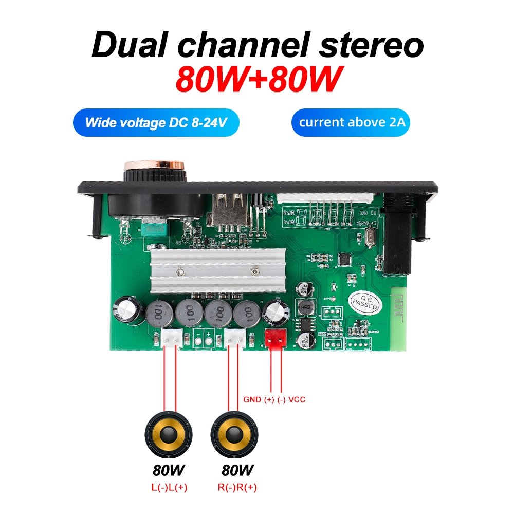 Bluetooth 5.1 DIY 160W Amplifi - Audio Music Volume บทวิจารณ์และราคา