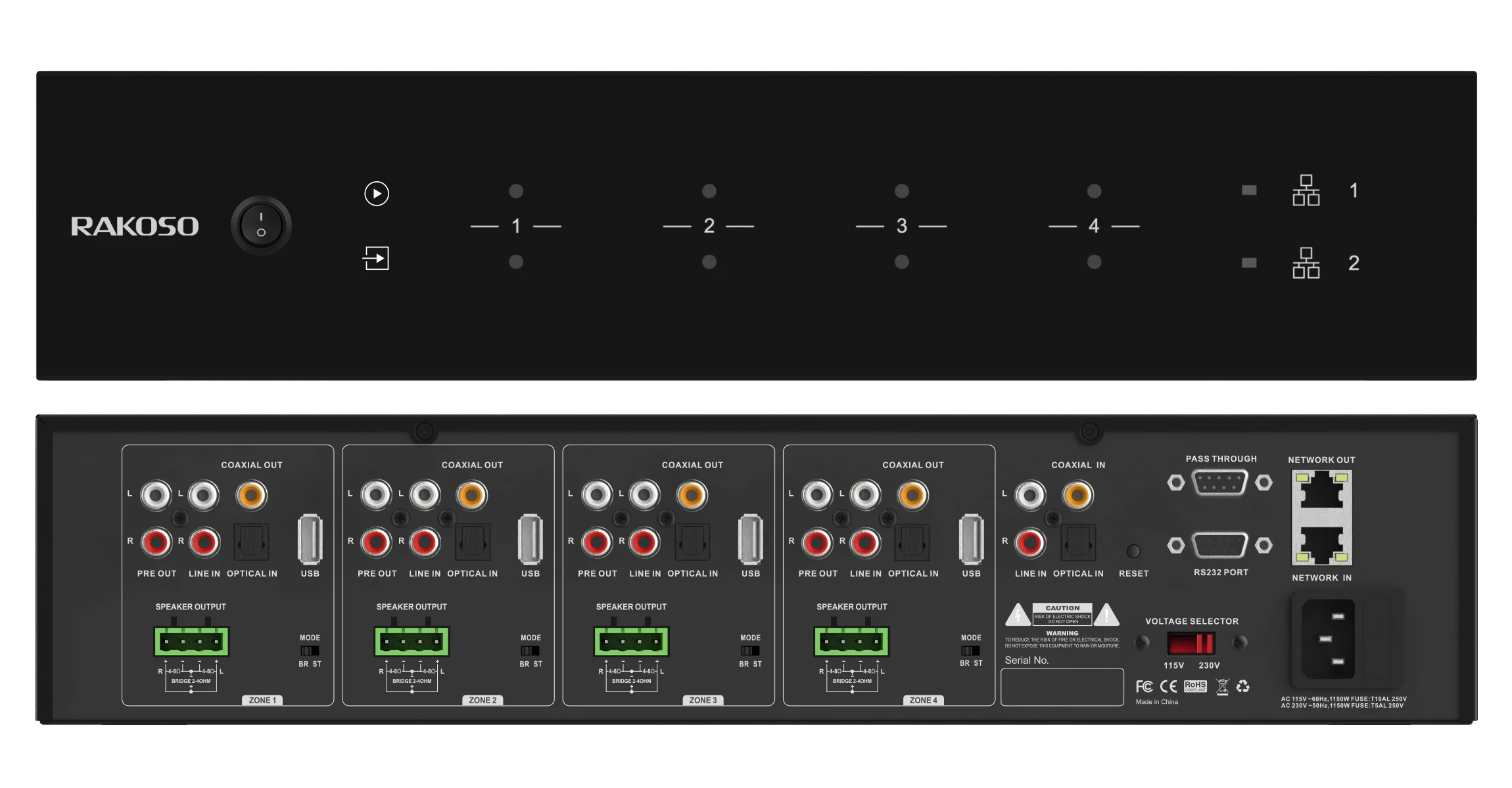 HA400 4 Zone Amplifier 4CH Dig - Audio Music Online บทวิจารณ์และราคา