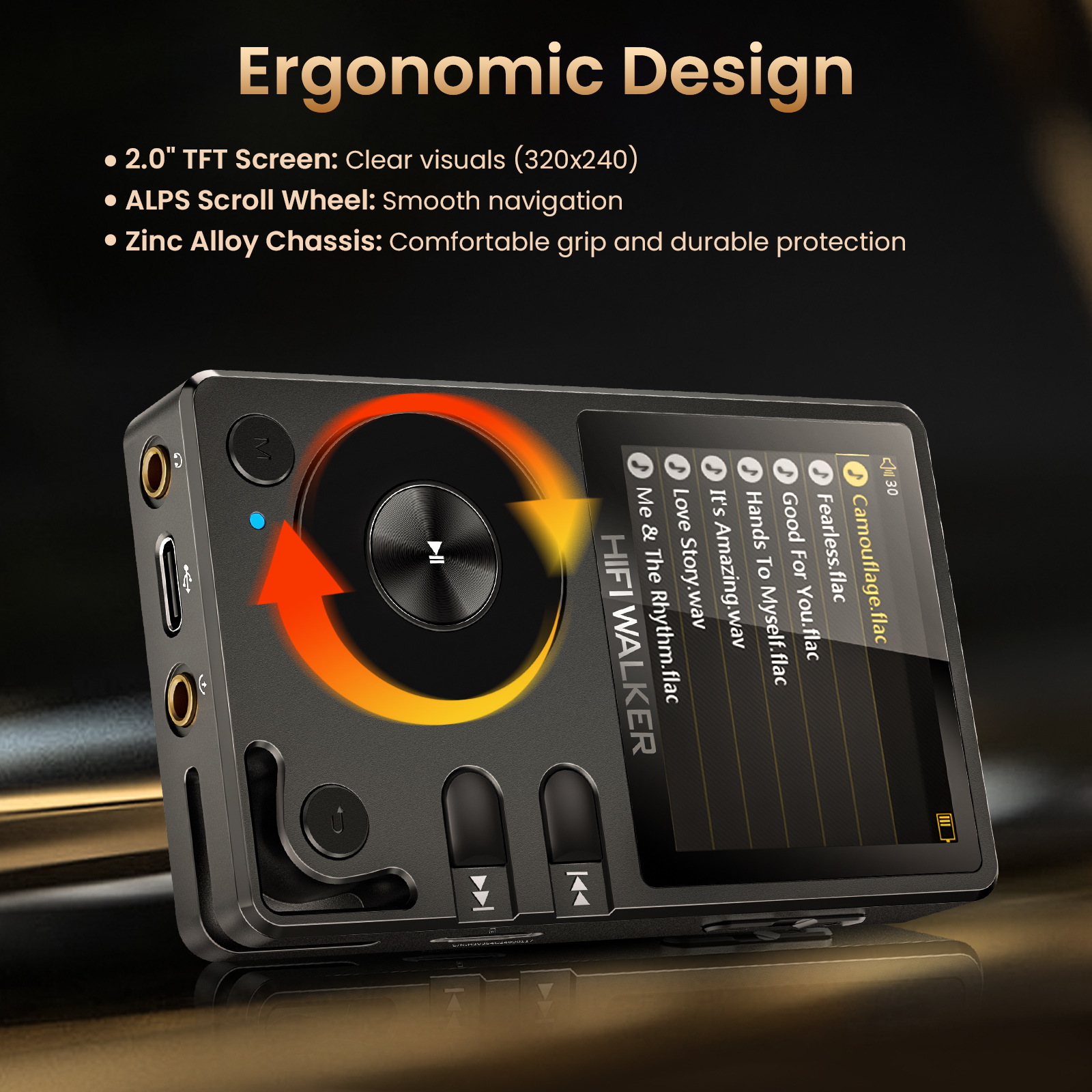 HiFi Walker H2 DAP Player, Por - Audio Music Offline บทวิจารณ์และราคา
