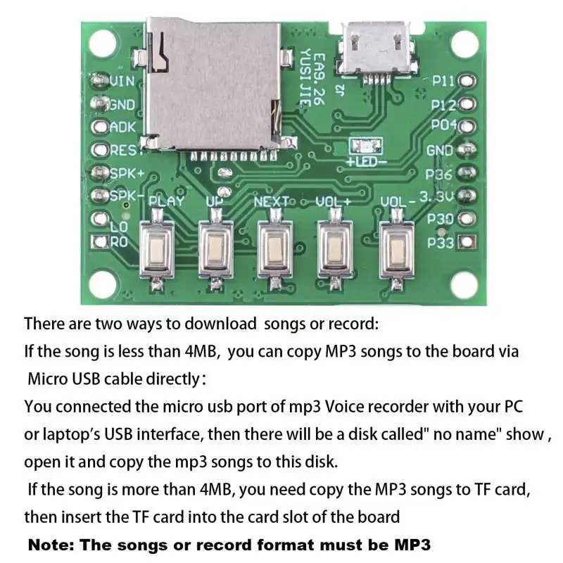 RCmall MP3 Voice Module Kit We - Audio Music Mp3 Download Free บทวิจารณ์และราคา
